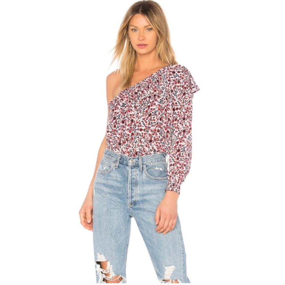 Jack by BB Dakota One Shoulder Floral Top